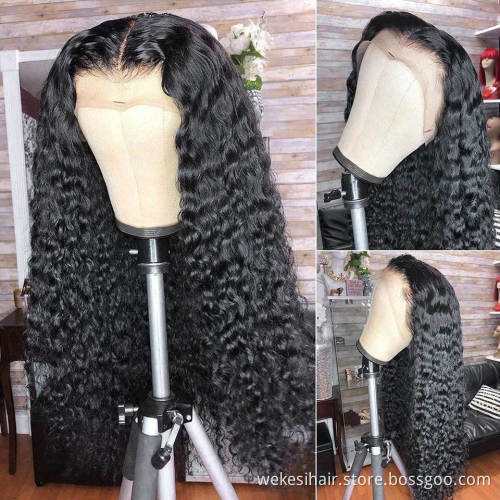 180% 13 By 6 Glueless Hd Lace Front 40In Water Wave 13X6 Transparent Wig Cuticle Aligned Virgin Hair 36 Inch Water Wave Lace Wig